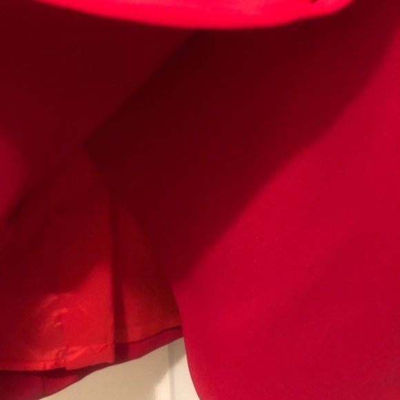 Zakura RED Tuxedo Style Dress Satin Trim “Off the Shoulders” Long Sleeve…(New) - Picture 6 of 10